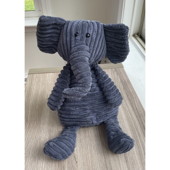 Jellycat Blue Cordy Roy Elephant 15” Plush Corduroy Lovey Stuffed Animal EUC - Picture 9 of 9